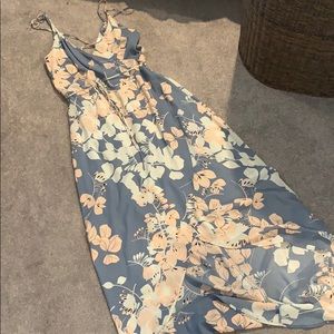 ASTR Light Blue Floral Print Dress
